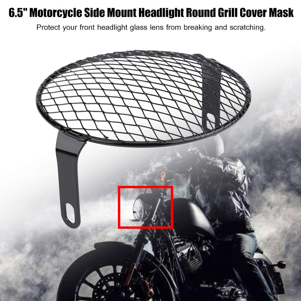 Grille Phare 170mm Grille De Phare Moto NATGIC - Protection Métal Universelle 170mm Protection Phare Métal Moto