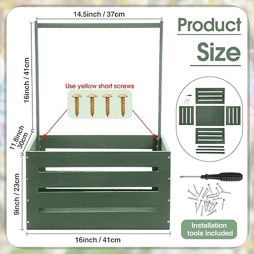Miniatura 8 de Suzile Armario de madera para baby shower, cesta de bebé con asa, cesta de almacenamiento para bebé, caja de regalo de madera para baby shower,