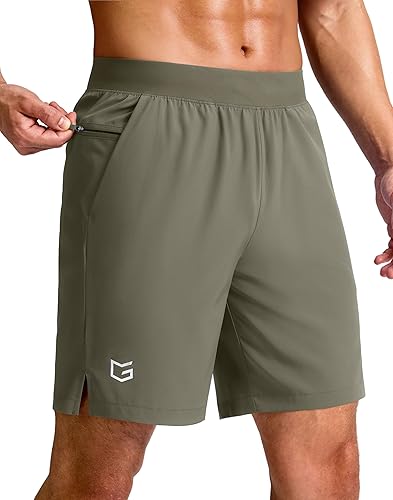 Miniatura 27 de G Gradual Pantalones cortos deportivos para correr para hombre de 7/5/9 pulgadas, bolsillo con cremallera, ligeros, para entrenamiento, gimnasio
