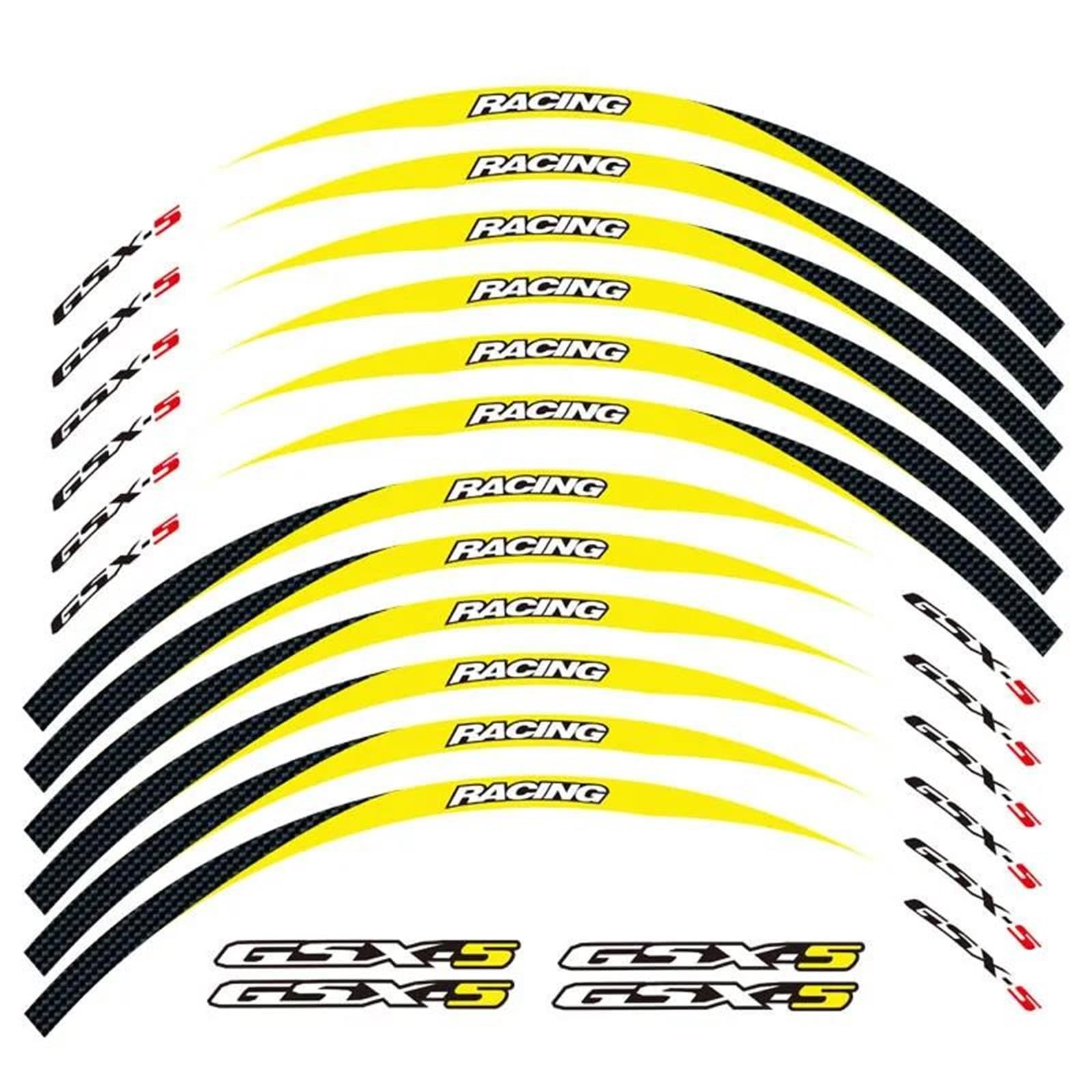 Ujnheq Color16 Motorcycle Stickers Front Rear Wheels Tire Rim Stripes Decals For Suzuki Gsx-S750 Gsxs 1000 750(Color16)