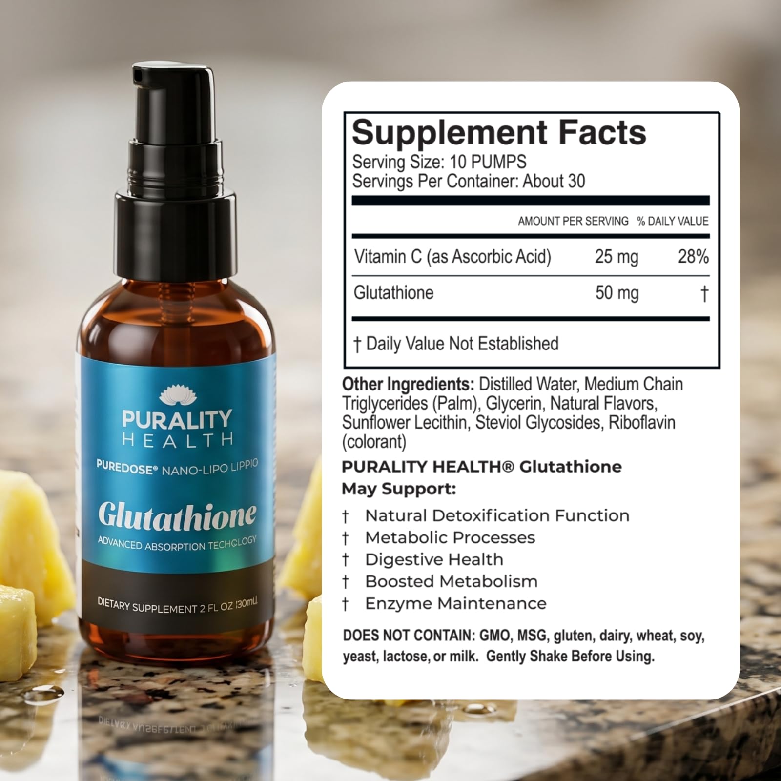 glutathione shake Purality Health Liposomal Liquid for Immune, Detox Support | Nano Maximum Absorption Technology with Vitamin C | Pineapple Flavor, Vegan, Sugar-Free BPC-157 + TB4 My friend Andy Hnilo Size:20mg