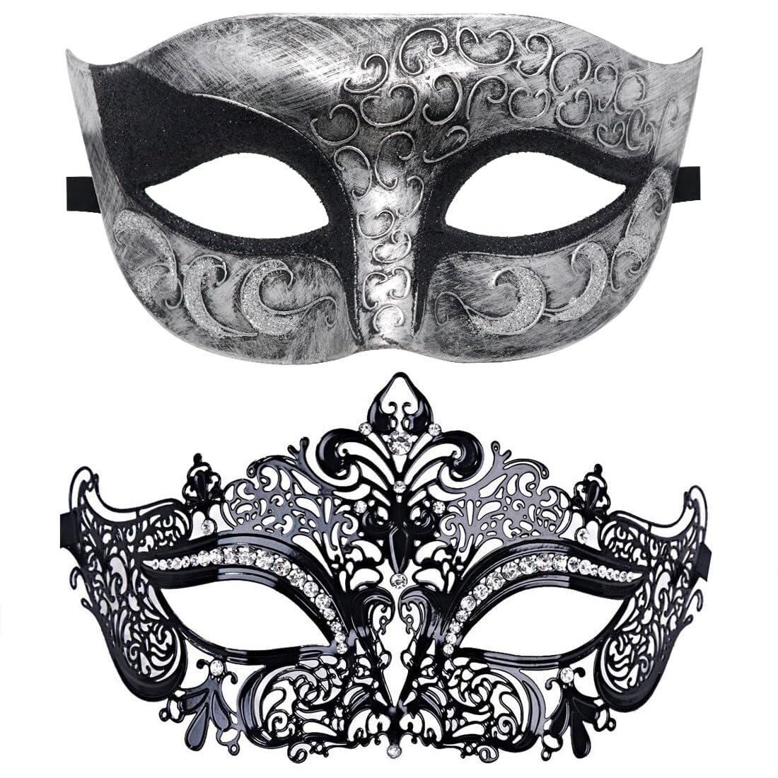 Coddsmz Couple Masquerade Masks Venetian Party Mask Halloween Costume Mardi Gras Mask (Color 3) — image 1