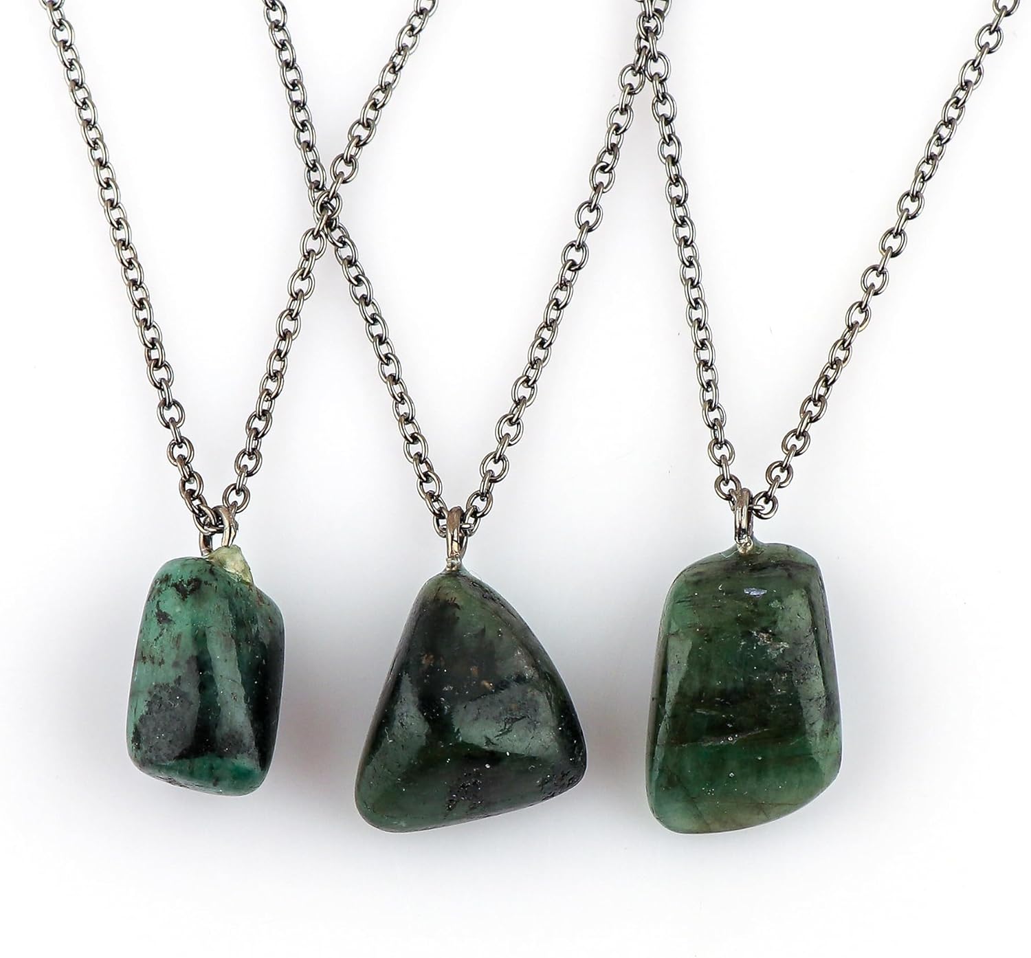 Gemstone Handmade Tumble Pendant Necklace for Women |Natural Healing Crystal Jewellery| Chain 16+2 Inch Adjustable | Gift Jewelry - Image 4