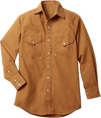 Rasco FR Gray Western Work Shirt With Snaps – Flame Resistant, 7.5 Oz Cotton Twill, HRC 2 Compliant - View #4