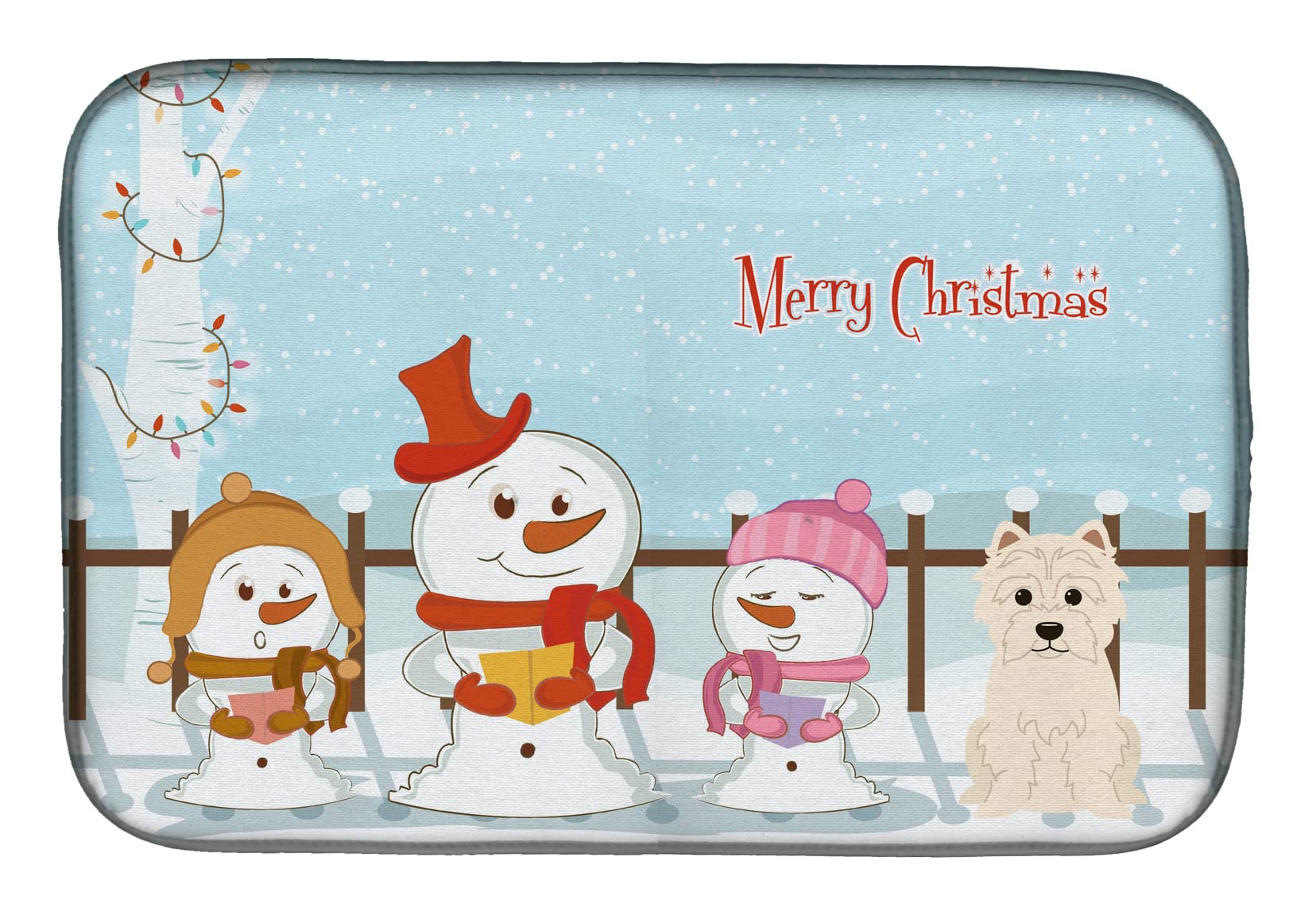 Tapis d'égouttage Westie Merry Christmas Carolers 35x53cm de Caroline's Treasures