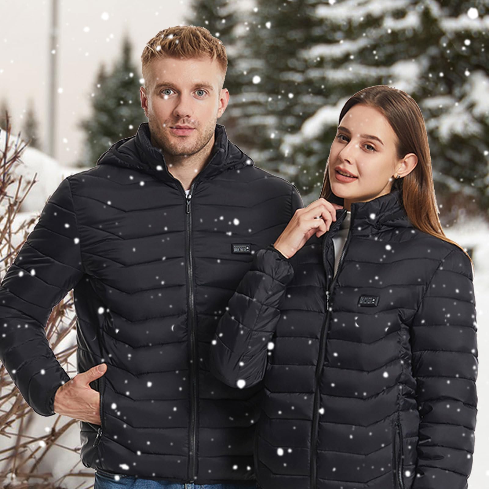 Chaqueta calefactable, abrigo térmico de invierno con carga USB, chaquetas cálidas | Chaqueta calentada USB de 3 velocidades Chaquetas de esquí para hombre para escalada, senderismo, camping