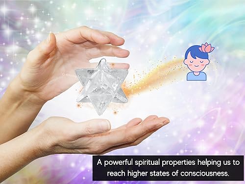 Miniatura 14 de Amazing Gemstone Larvikite Merkaba Crystal – Estrella de Merkaba metafísica de 1 pulgada para meditación – Cristal tetraedro energético y piedras