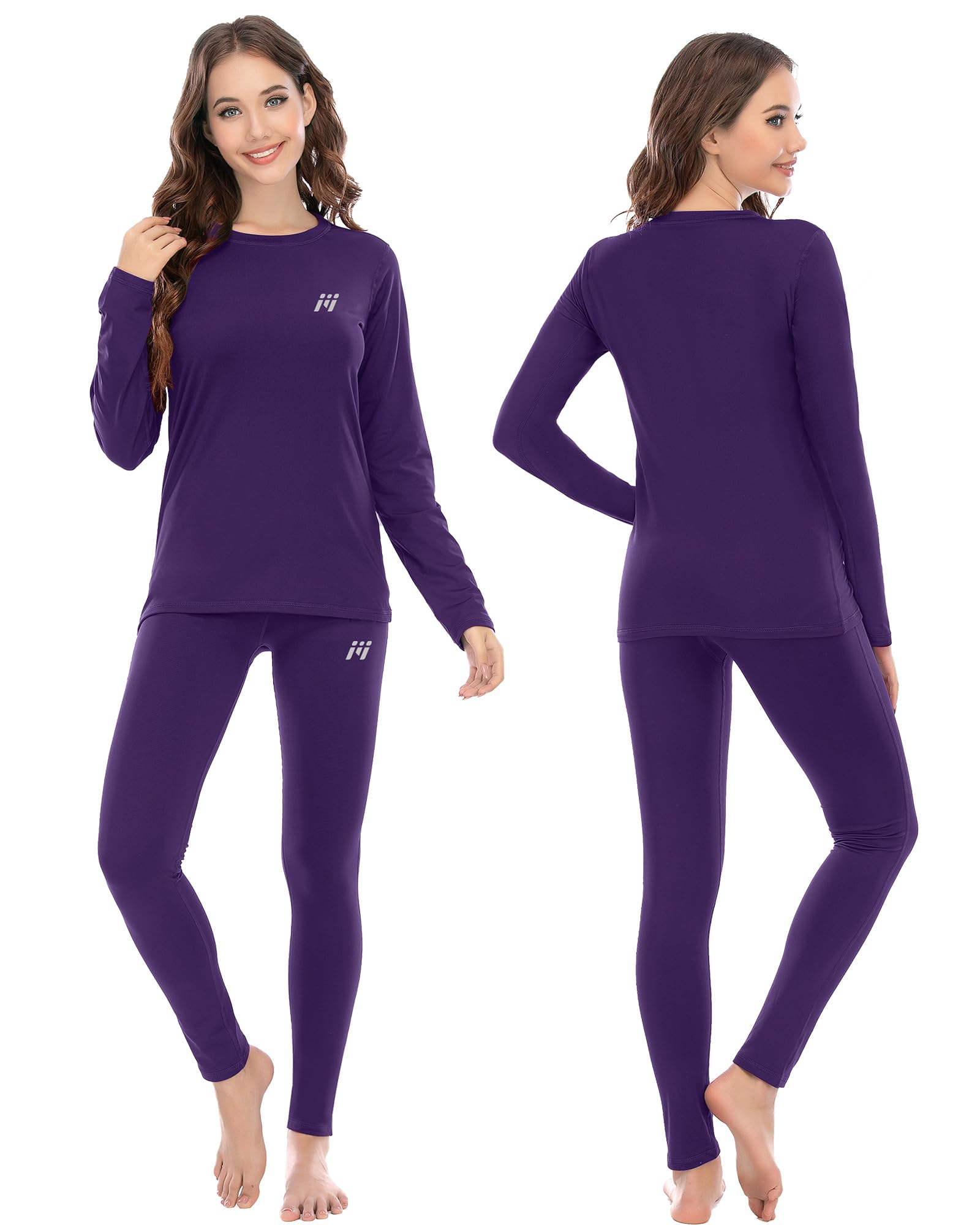 MEETWEE Sous-vêtements thermiques pour femme avec doublure polaire - - Taille XL