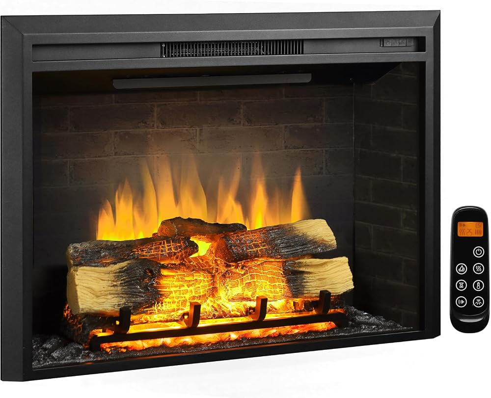LegendFlame Carl 39" W Electric Fireplace Insert (EF265), Fireplace Heater 750/1500W, Fire Crackling Sound, Remote Control…