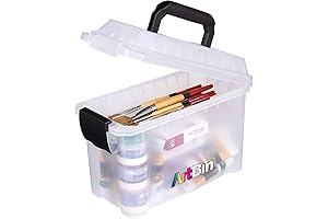 Logix Stackable Craft Storage Box: Stackable Craft Organizer for Needles, Threads, Fabric, and Supplies