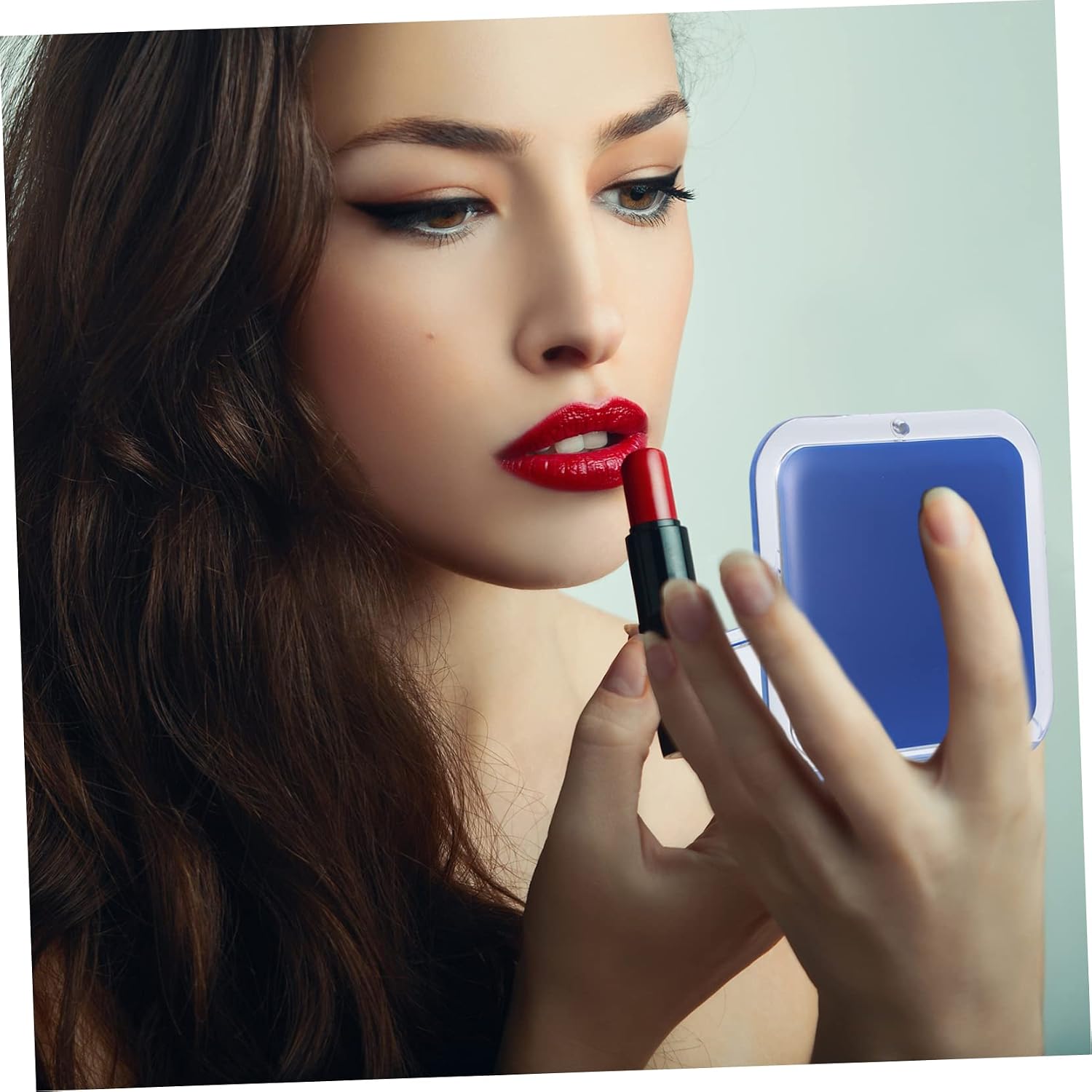 Outanaya Compact Makeup Mirror Magnification Lightweight Folding Design for Travel for -ups and Social Events Aesthetic Pocket Mirror image 5
