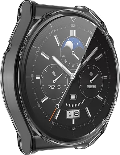 Miniatura 5 de Funda protectora de pantalla compatible con Huawei Watch GT3 Pro de 1.693 in y 1.811 in, cubierta completa de TPU suave, resistente a los arañazos,