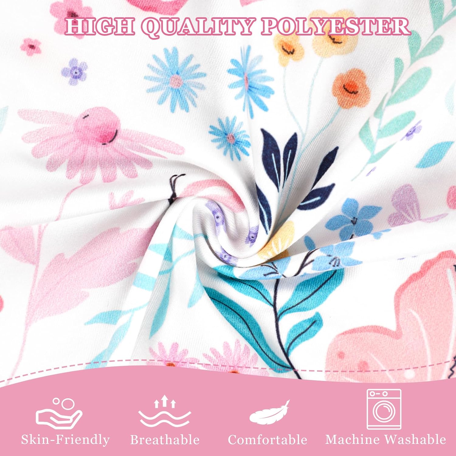 Baby Lounger Cover Grils Boys, Soft and Comfortable Newborn Lounger Cover, Breathable and Stretchy Infant Nest Slipcover, Compatible with Snuggle Me Newborn Lounger, Cover Only (Butterfly) - Image 2