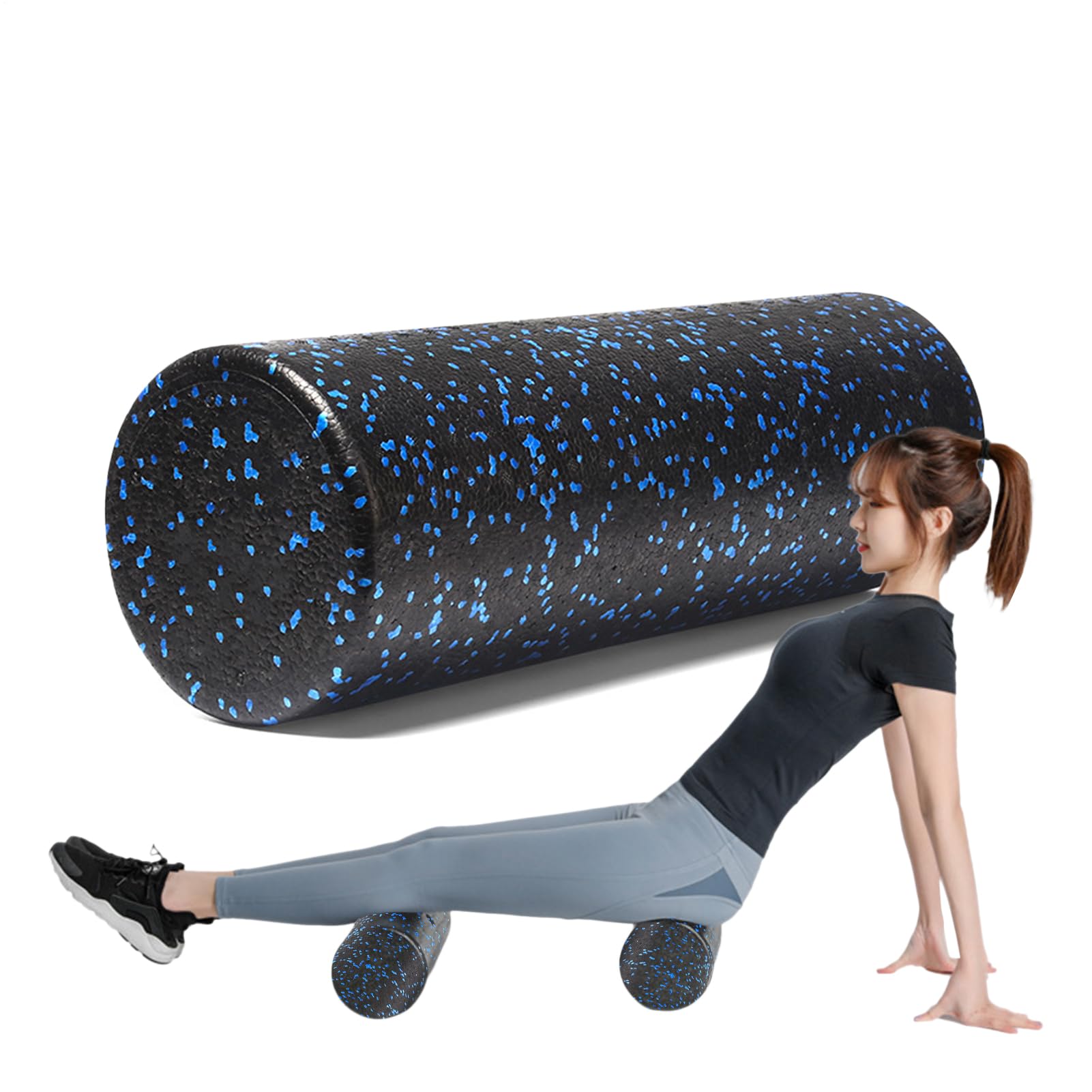 Rullo in schiuma per schiena, rullo in schiuma liscia, rullo muscolare | pratico rullo per esercizi di pilates, massaggiatore in schiuma, rullo per esercizi di recupero fitness, schiena, gambe e