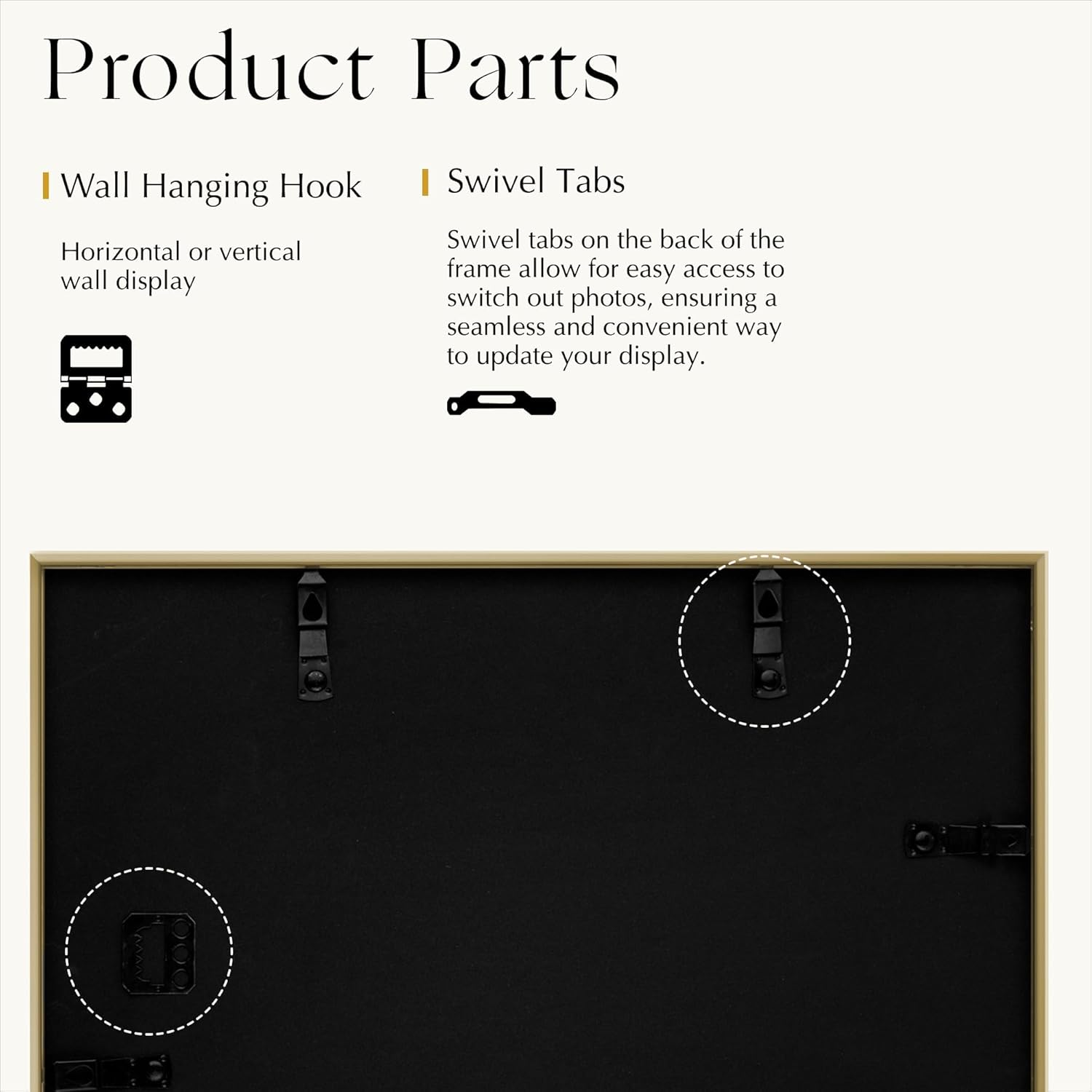 16x20 Frames Shiny Brushed Aluminum, 16 x 20 Picture Frame Gold Metal Photo Frame Mat to 11x14 Poster Frames for Art Gallery Wall Tabletop Decor