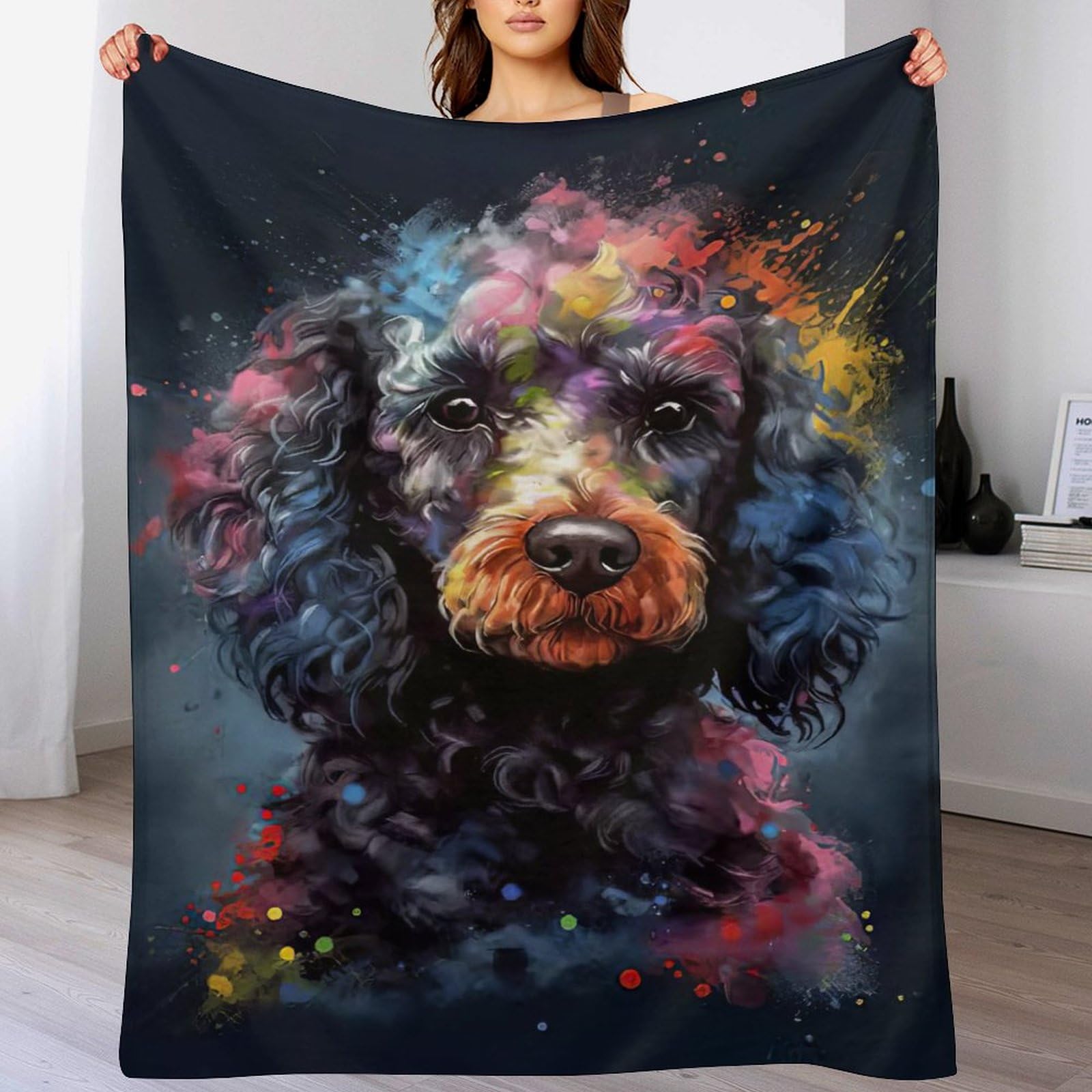 Plaid lit et canapé couverture polaire chien 150x200cm