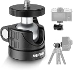 NEEWER Adaptateur de support de lumière avec chaussures froides et vis 1/4 Mini Tête de balle, plaque de montage réversible pour les lumières de l'anneau d'écran de caméra, convient à la tête plate / bras boum / C supports, Max. Charger 22lb/10kg