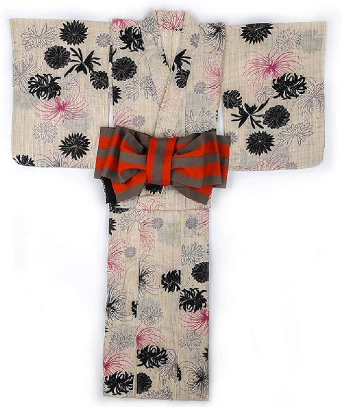 Amazon 伝統的な着物正装淑女の風格女赤のプリント浴衣衣装 仮装 和風 着物 和服 祭り 平服 文化祭 可愛い 美しすぎる和服 服 ファッション小物 通販