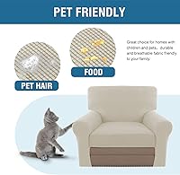 Vista 73 de H.VERSAILTEX Multi-Pieces Sofa Covers Stretch Couch Covers Form Fitted Seats and Back Cushions Covers