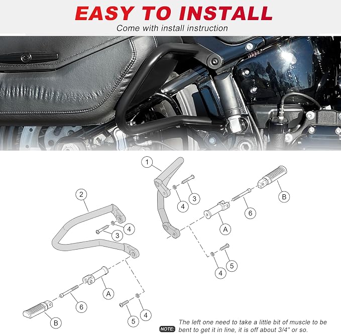 Soporte Barras Protectoras para Alforjas Softail Harley 2018-2026 miniatura 7