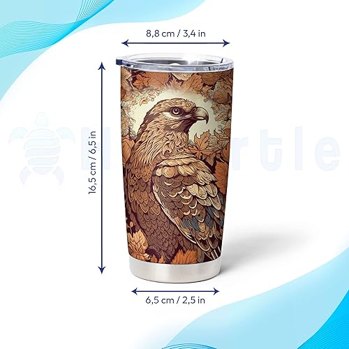 Miniatura 10 de Hyturtle Vaso personalizado de águila calva con bandera estadounidense de 20 onzas y 30 onzas con tapa, regalo para hombres, papá, padre, viaje, día
