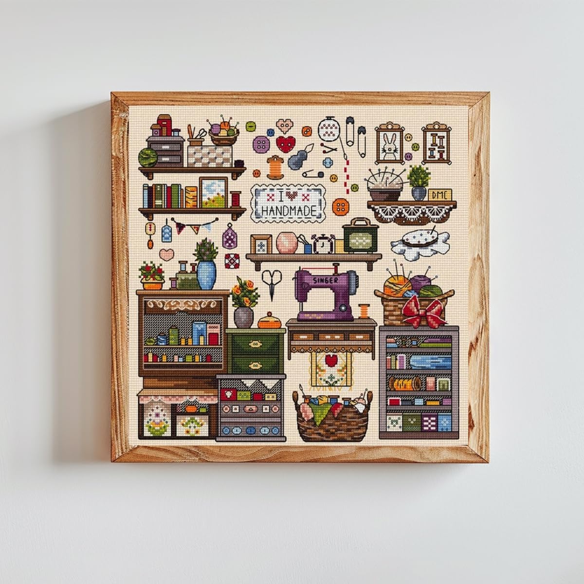 ZuoAnLF Cross Stitch Kits for Adults,14CT Stamped Cross Stitch Kits for Beginner,DIY Needlepoint Embroidery Patterns Kits Embroidery Patterns for Gift Home Wall Decor 16x16 Inch (DIY)