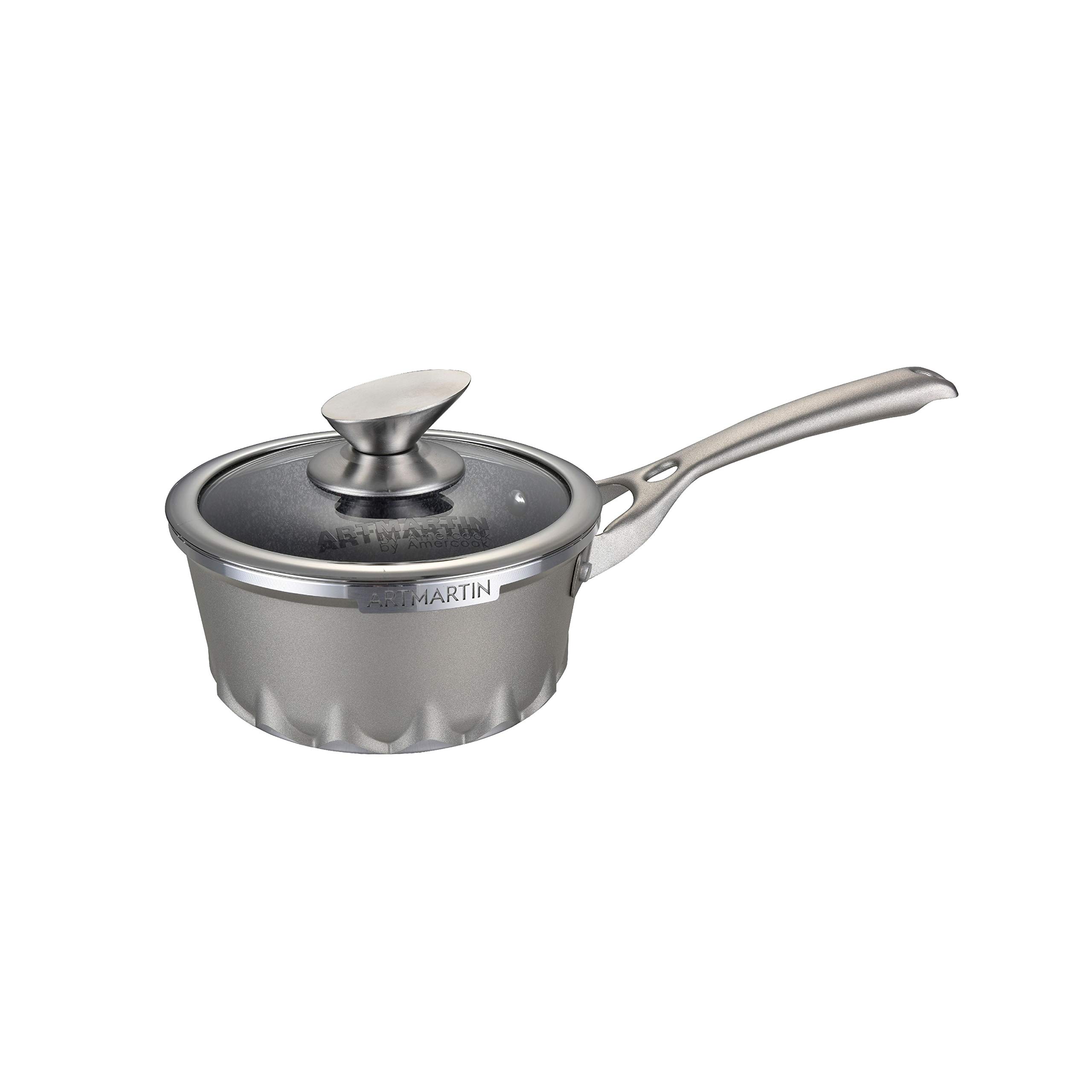 Sauce Pan Non-stick Ceramic Coated Pot 16 cm  Black Rectangle Lead
