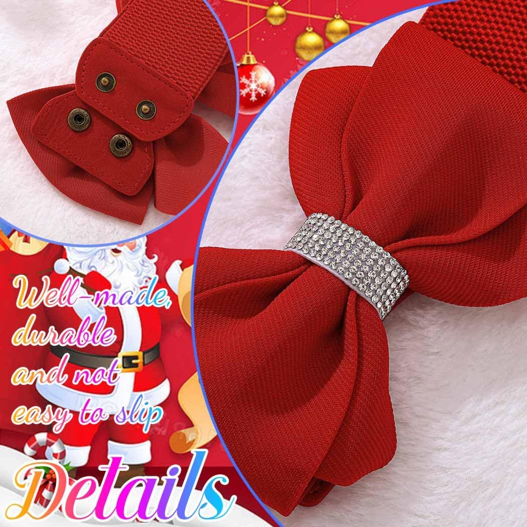 COSYDAYS Red Bow Belt Wide Elastic Belts for Women - Image 6