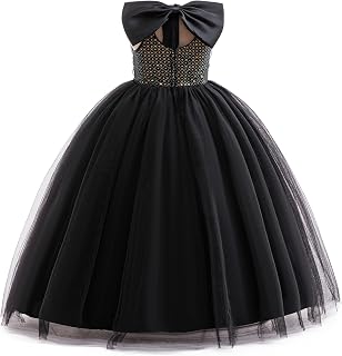 Flower Girls Sequin Tulle Dress Fairy Princess Party Bridesmaid Formal Wedding Kids Pageant Birthday Ball Gown