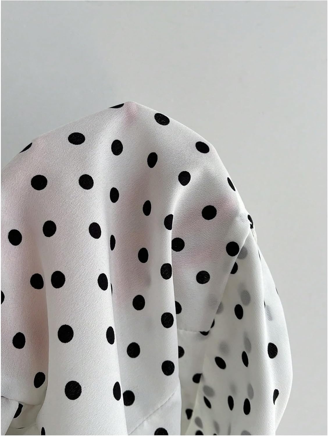 SweatyRocks Women's Y2K Ruffle Tie Halter Ruched Polka Dots Print Fitted Going Out Tops Summer Camisole - Image 5