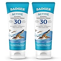 Vista 9 de Badger Combo de protector solar mineral, crema SPF 30 y barra facial SPF 35, ingrediente orgánico con óxido de zinc mineral, juego de protector