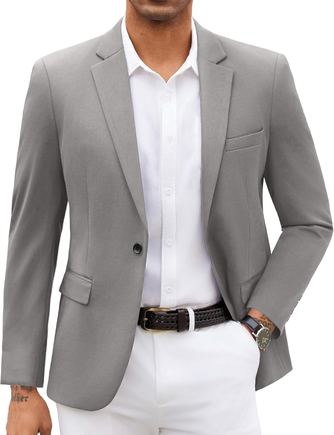 Size M COOFANDY Men's Casual Blazer Sport Coats Lightweight One Button Suit Jackets