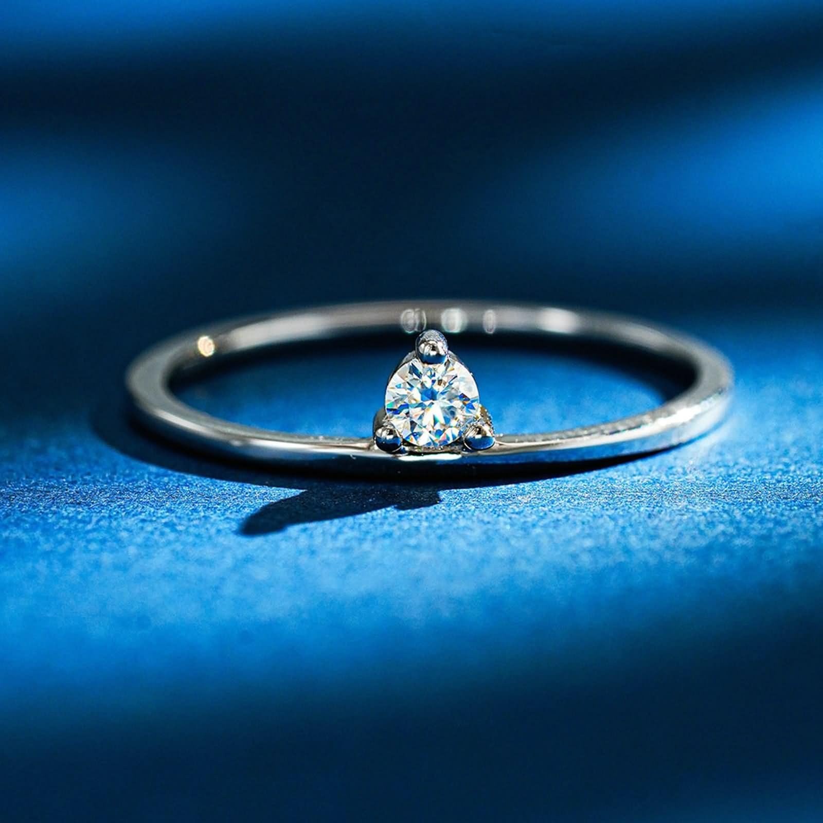 Juego de anillos para mujer, anillos de boda para mujer con diamantes creados en laboratorio de 0,1 quilates, regalos únicos para amigas y mujeres