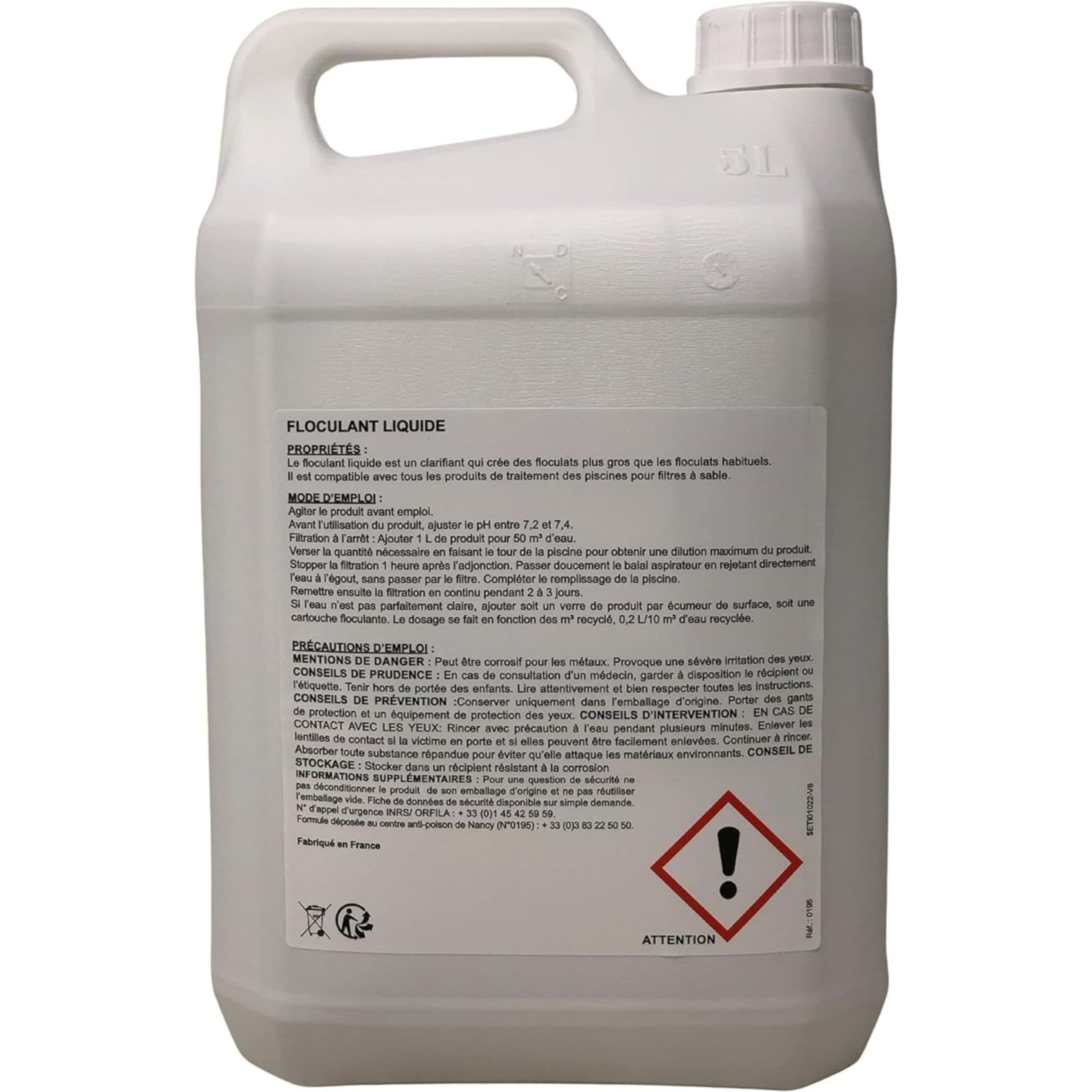 BLUE POINT COMPANY Floculant Liquide Piscine – Clarifiant pour Piscine/Lutter Contre Les eaux Troubles – Bidon 5L