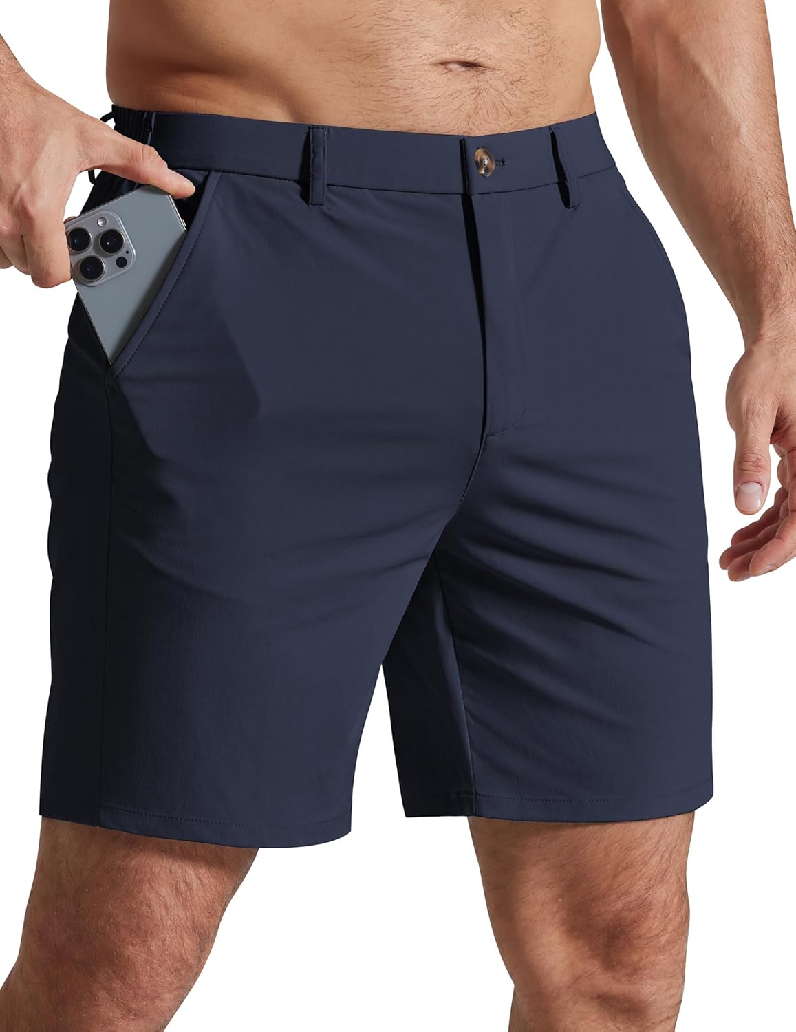 COOFANDY Men's Casual Shorts 7" Stretch Golf Shorts with 4 Pockets Quick Dry Lightweight Shorts Dress for Hiking Work