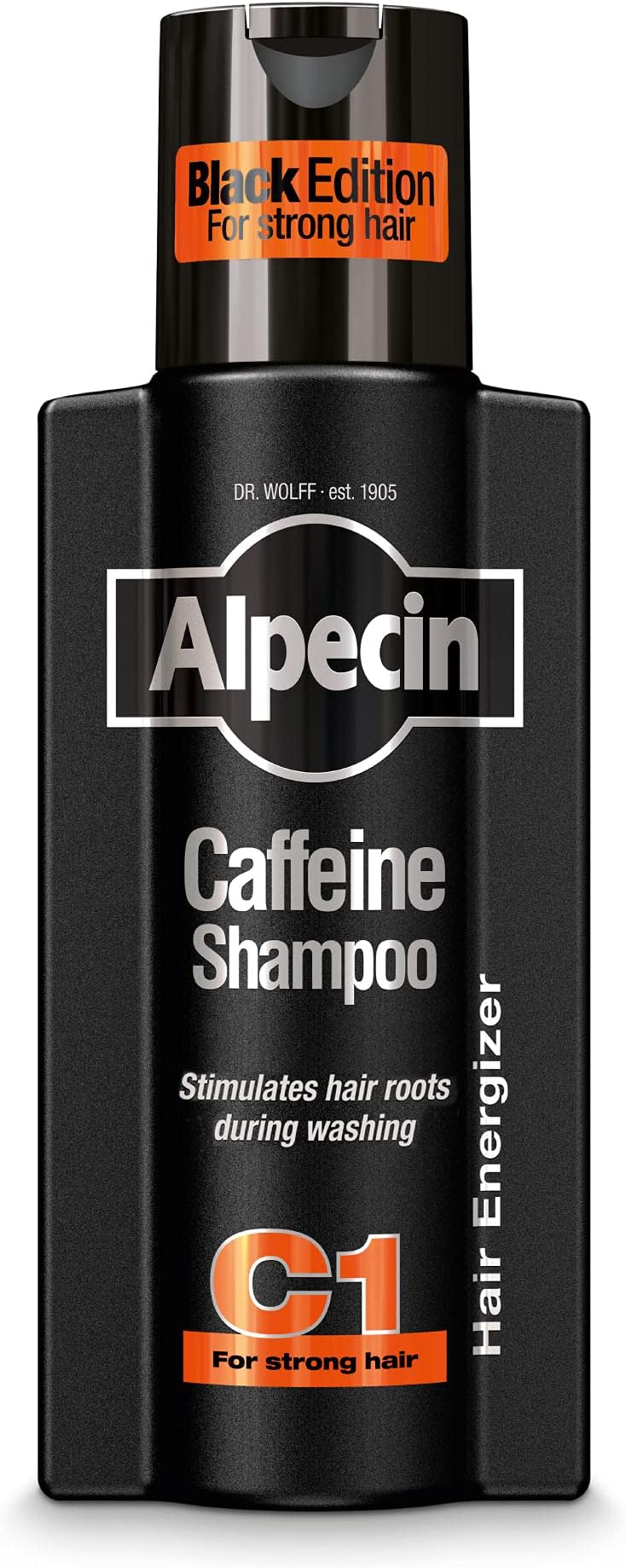 Caffeine Shampoo C1 Black Edition with Bold Fragrance 8.45 oz I Hair Performance Enhancer Promotes Natural Hair Growth and Thickness I Energizes Scalp