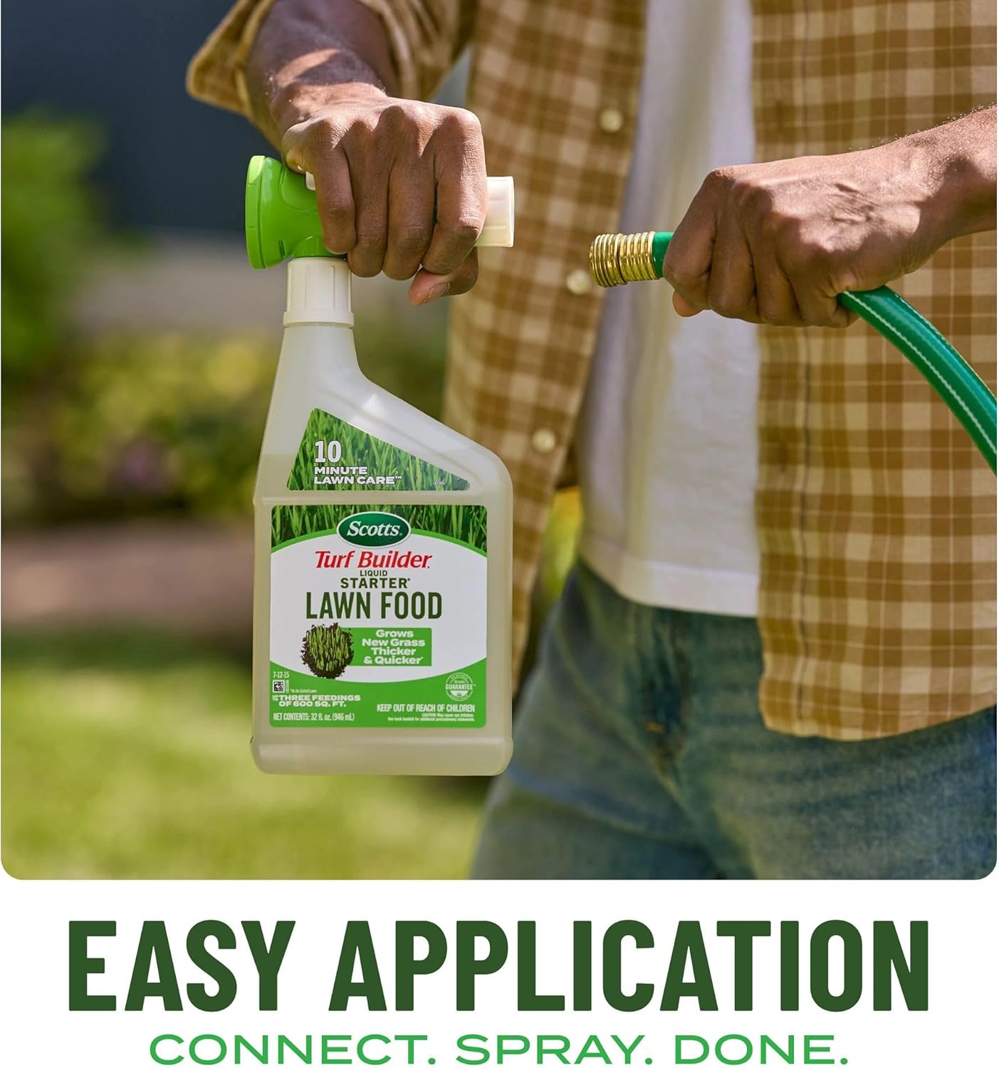 Scotts Turf Builder Liquid Starter Lawn Food Liquid Lawn Fertilizer for New Grass, 7-12-15 NPK, 32 fl. oz.