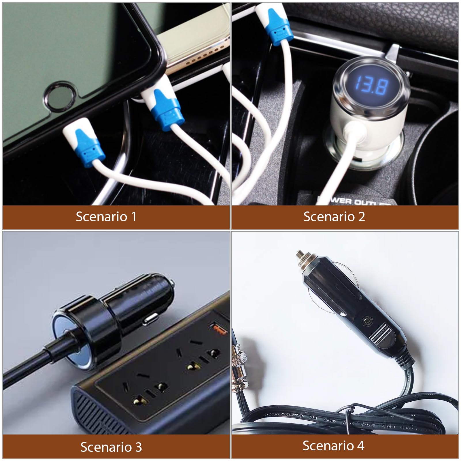 SPORWAY Adattatore di alimentazione: convertitore di tensione, 220 V a 12 V 3 A, adattatore AC DC, convertitore di corrente, accendisigari per presa domestica