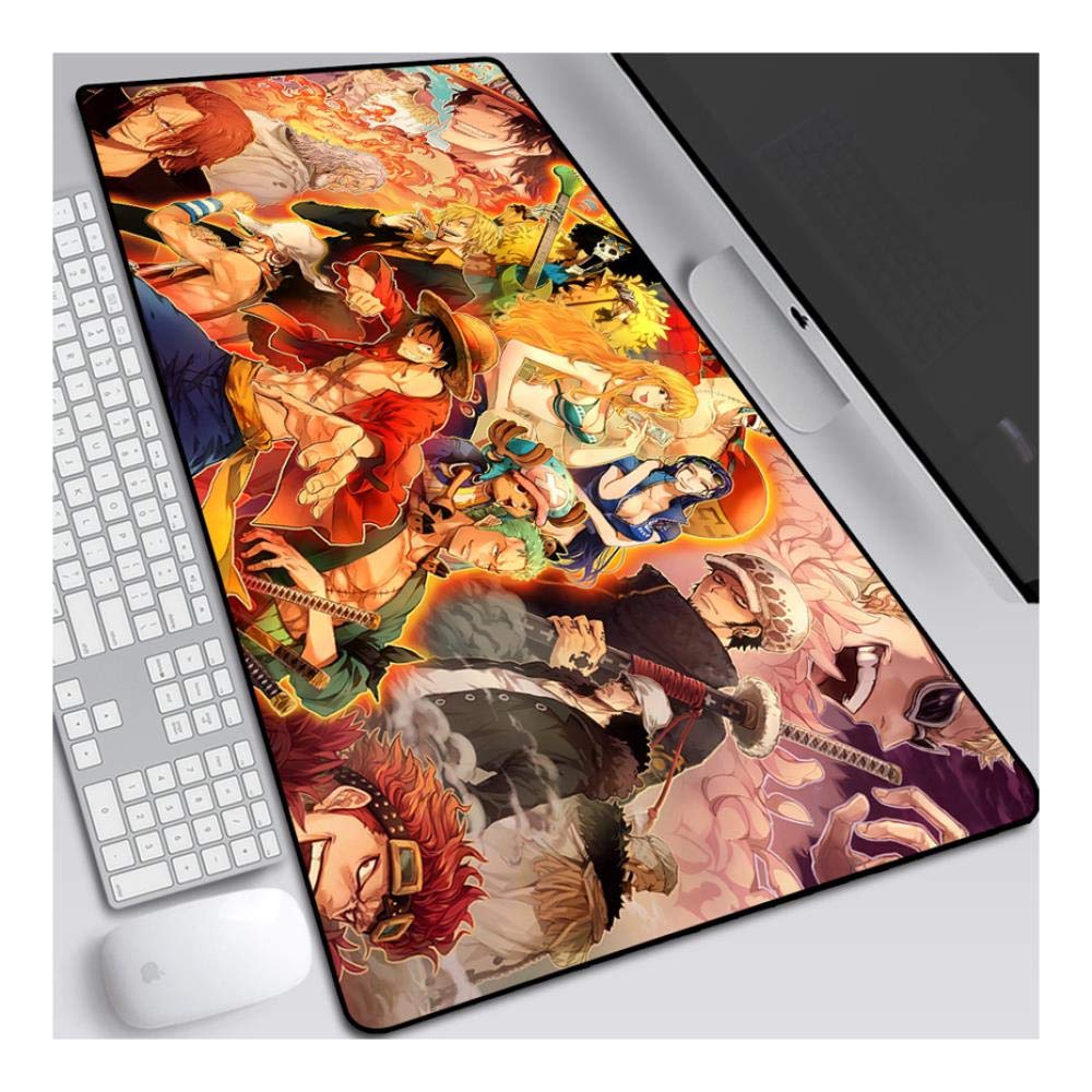 ITBT One Piece XXL Anime Mouse Pad 800 x 300 mm – Speed Gaming Mousepad – Mouse Pad for Computer – 3 mm Non-Slip Rubber for Gamers Computer, PC and Laptop, J