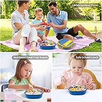 Vista 9 de Lonchera pequeña Bento para niños de 2 a 7 años, loncheras para nios, loncheras para niños, lonchera para niñas, fiambrera para la escuela, 16.9 fl