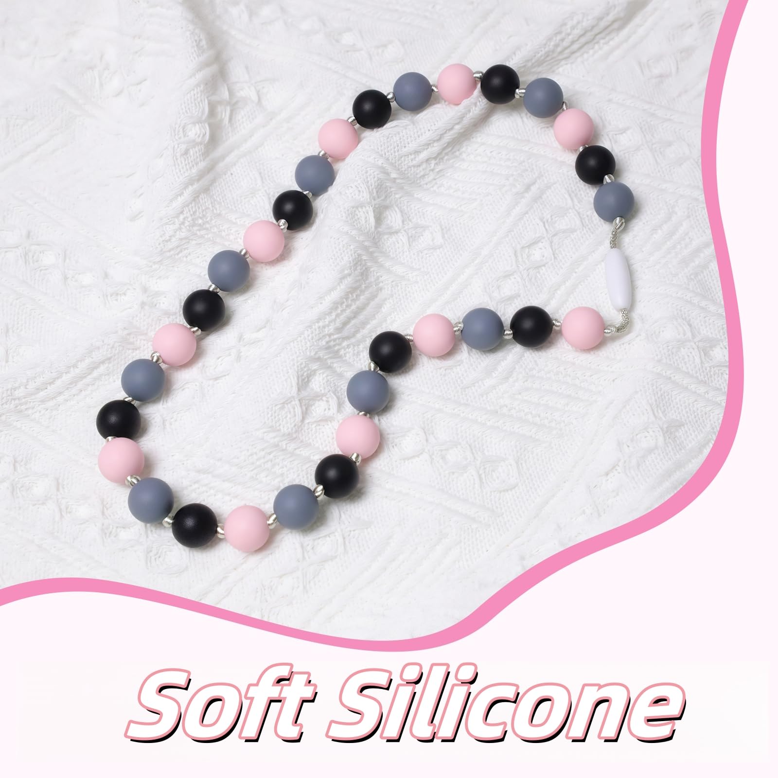 RUIOMII Silicone Sensory Chew Necklace, Chew Necklaces - Image 4