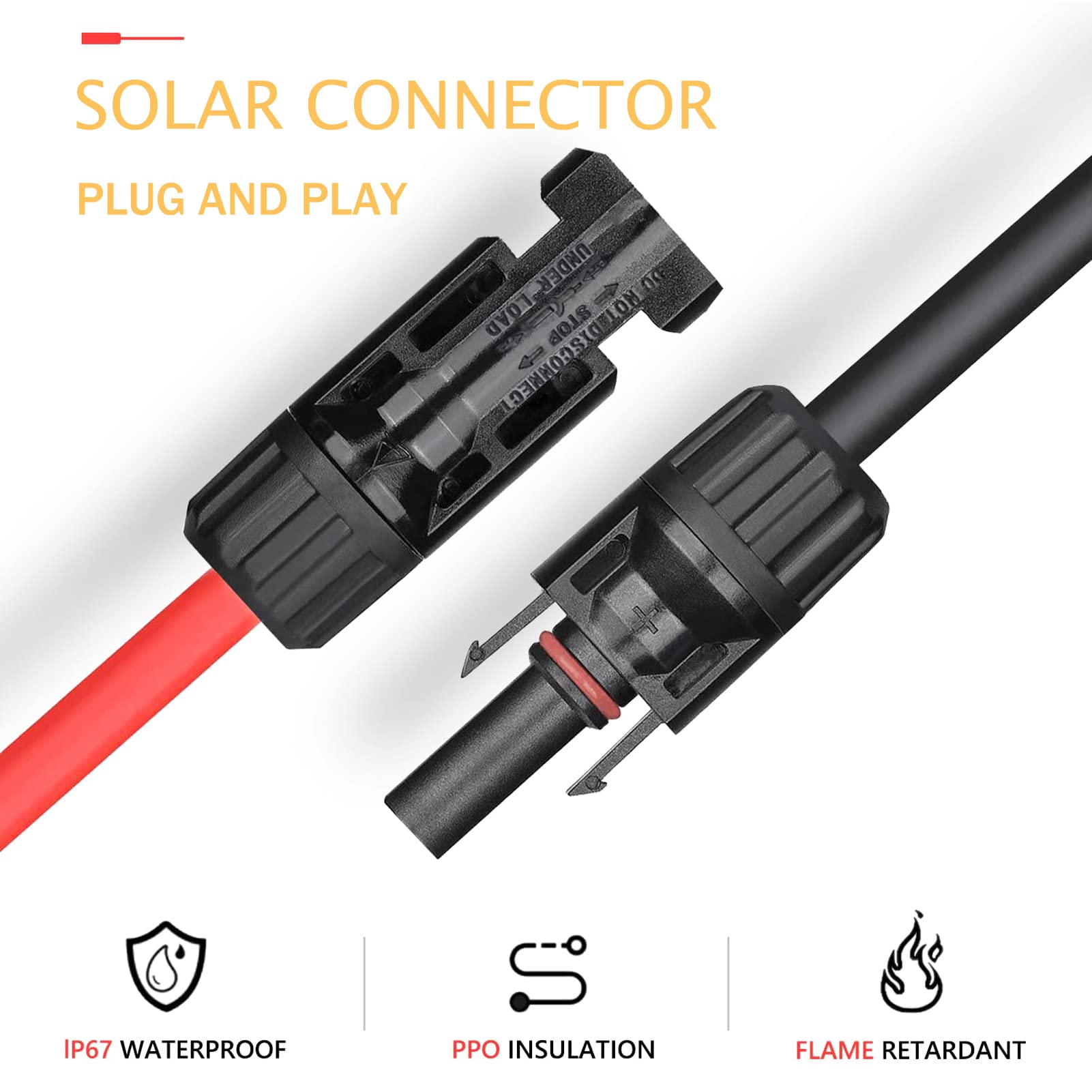 Solar Crimping Tool Cavo Connettore, con 6pcs Maschio Connettore Solare Femminile + 2pcs Chiave Chiave Chiave + 1pcs Filo Crimpatore + 1pcs Tool Kit per 2.5/4/6mm² Filo Solare PV