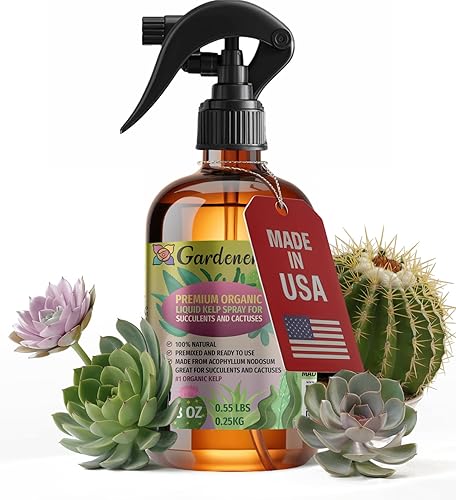 Spray líquido orgánico prémium para orquídeas, 8 onzas, revitaliza tus suculentas y cactus con poder natural de algas marinas