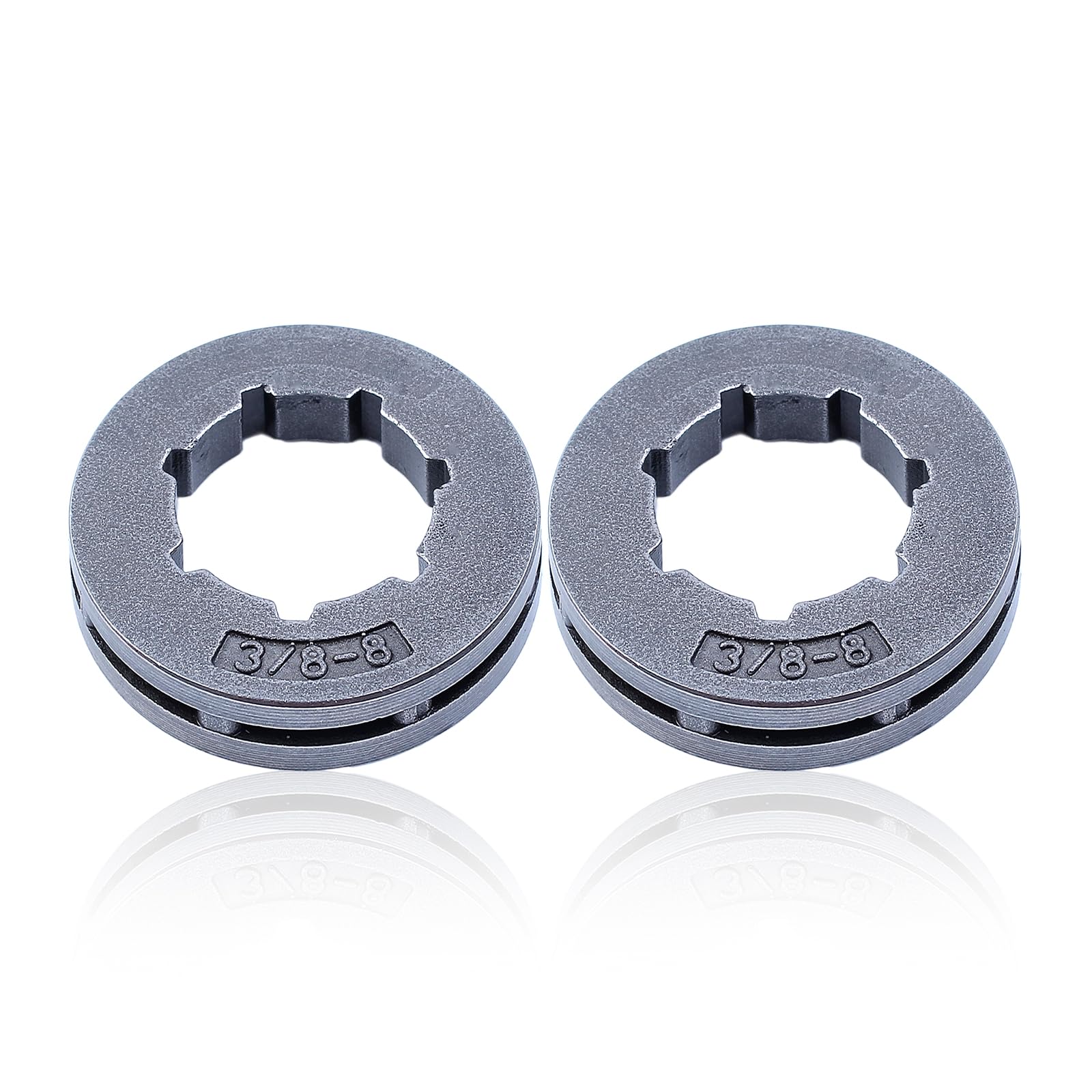2X 3/8" 8T Chain Drive Rim Sprocket for Husqvarna 266 268 272 281 288 298 362 365 371 372 385 390 394 395 2100 2101 3120 61 181