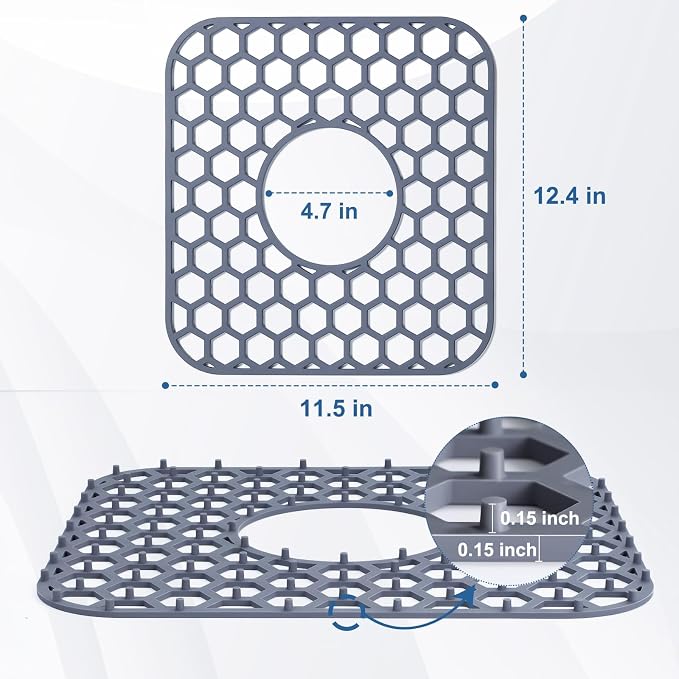 Protectores de silicona para fregadero de cocina, pack de 2 miniatura 3