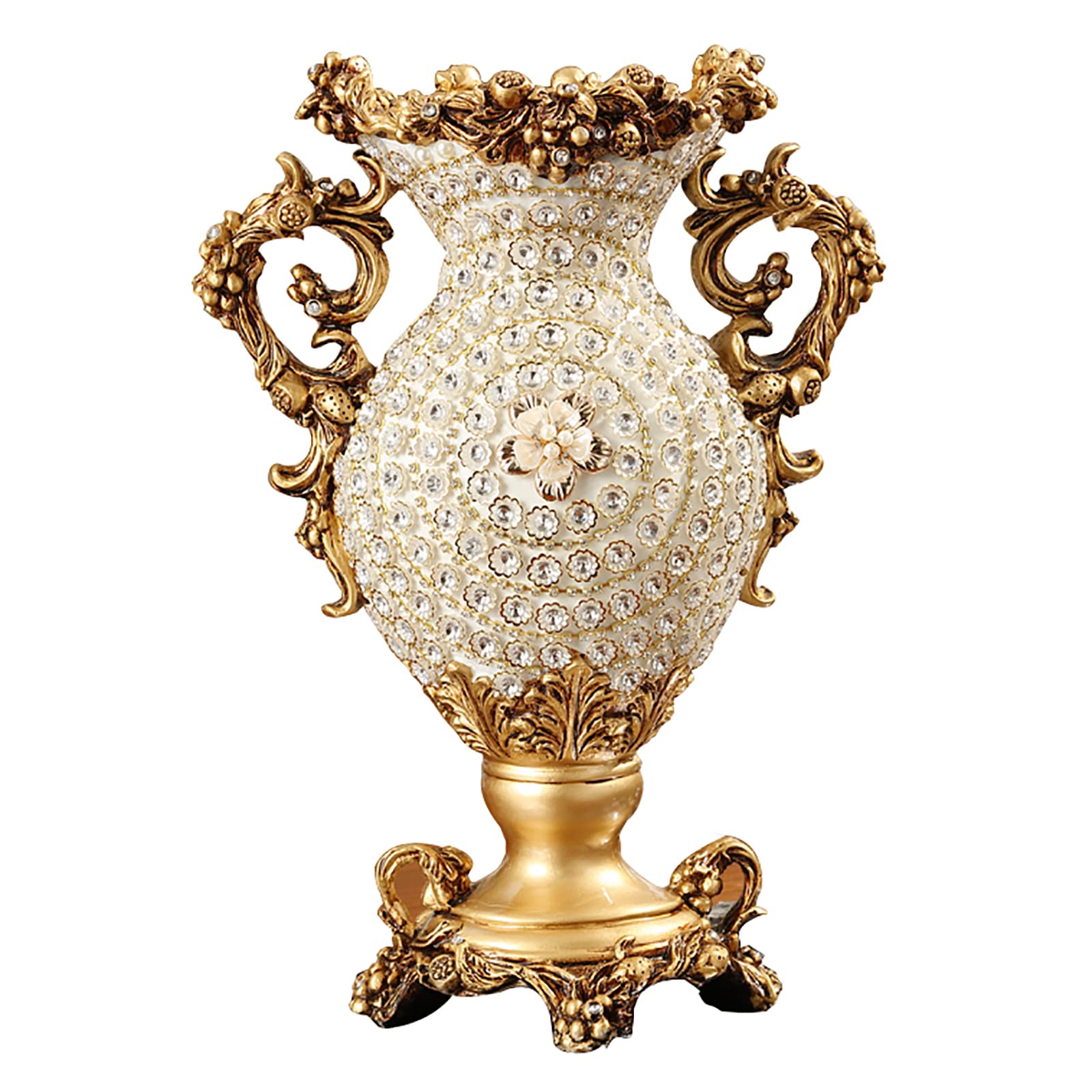 Vase à fleurs en résine de style victorien grand vase pour décoration intérieure 45cm