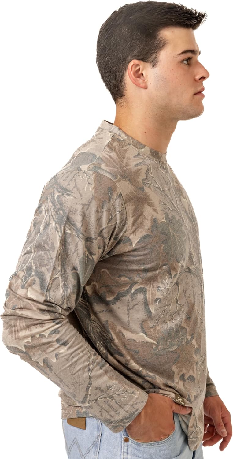 Realtree Faded Camo Jersey Knit Tri-Blend Ultra Soft Crew Neck Shirt - Limited Edition