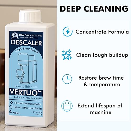 Miniatura 2 de Kit de descalcificación compatible con Nespresso, total de 8 usos, fórmula ecológica para limpiar la máquina de café, solución de descalcificación