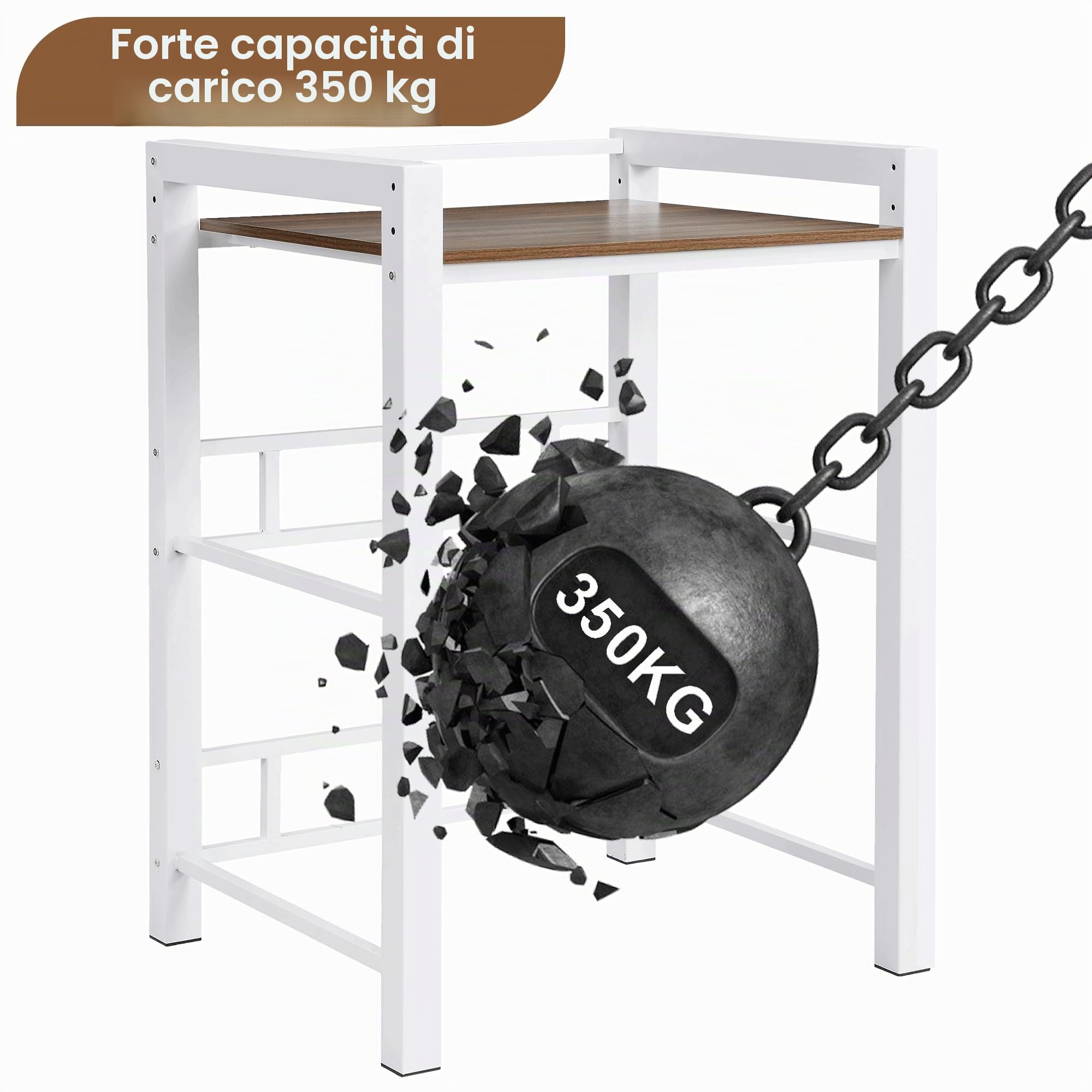 Scaffale per Lavatrice Mobile Sopra Lavatrice, 3 Regolabili in Altezza, Kit Sovrapposizione Lavatrice Asciugatrice Salvaspazio, Capacità Portante 350kg, Per Bagno Lavanderia 75x65x105cm(Nero/Bianco)