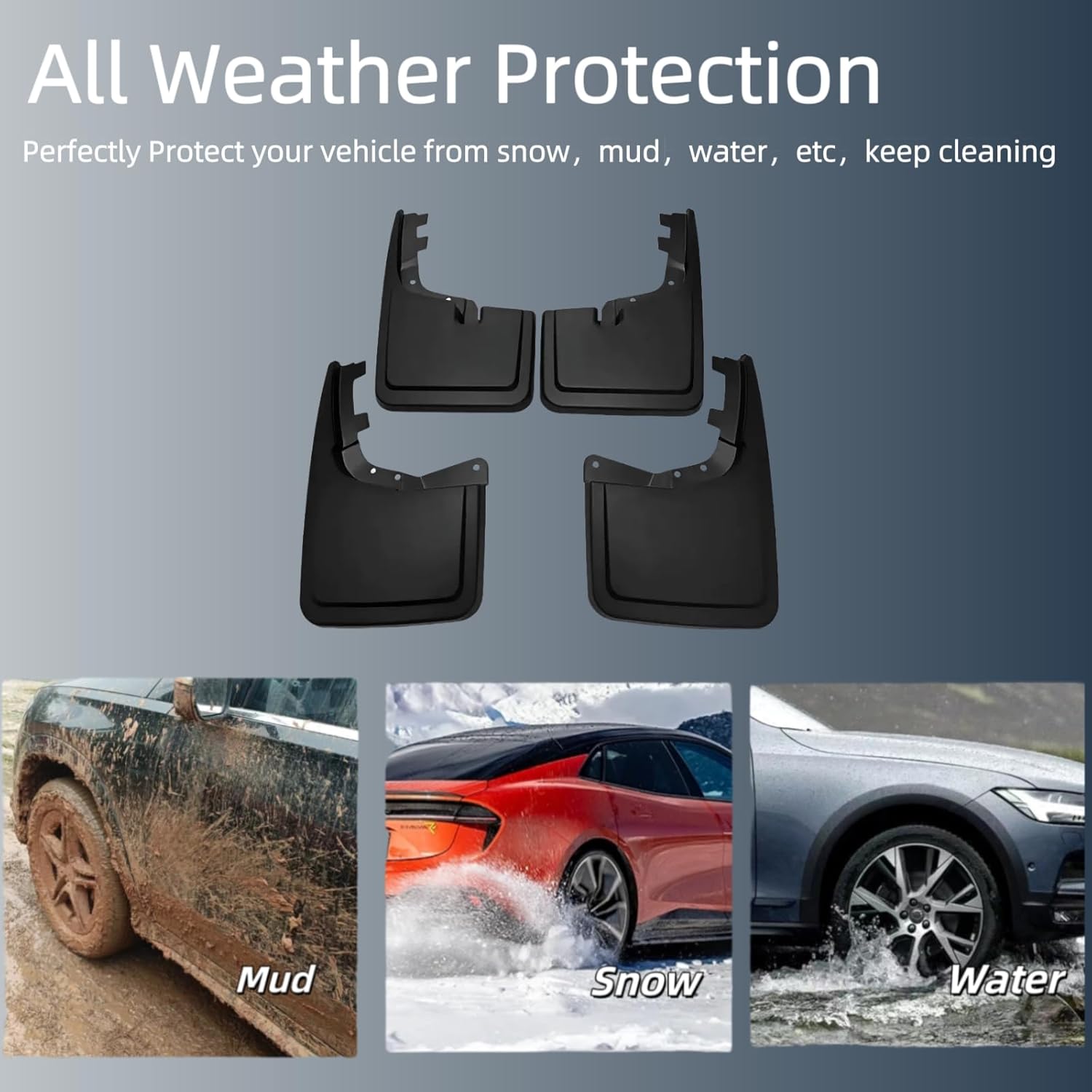 Mud Flaps for Ford F150 2021-2026, No Drilling Front & Rear Splash Guards - Not Fit Raptor, Lightning & Models with Fender Flares